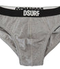Slip élégant en coton stretch gris Dsquared²