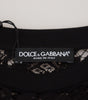 Dolce & Gabbana Black Floral Lace Cotton Shift Mini Dress