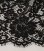 Dolce & Gabbana Black Floral Lace Cotton Shift Mini Dress