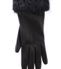 Gants élégants en fourrure de castor Dolce &amp; Gabbana, longueur coude