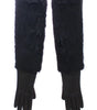 Gants élégants en fourrure de castor Dolce &amp; Gabbana, longueur coude