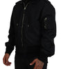 Dolce & Gabbana Black Nylon Hooded Full Zip Men Coat Jacket