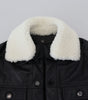 Dolce & Gabbana Black Lamb Leather Collared Men Coat Jacket