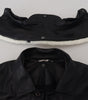 Dolce & Gabbana Black Lamb Leather Collared Men Coat Jacket