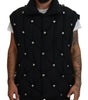 Dolce & Gabbana Black Sleeveless DG Metal Embellishment Jacket