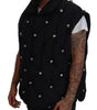 Dolce & Gabbana Black Sleeveless DG Metal Embellishment Jacket