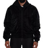 Dolce & Gabbana Black Nylon Hooded Full Zip Bomber Jacket