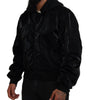 Dolce & Gabbana Black Nylon Hooded Full Zip Bomber Jacket