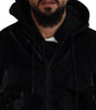 Dolce & Gabbana Black Nylon Hooded Full Zip Bomber Jacket