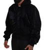 Dolce & Gabbana Black Nylon Hooded Full Zip Bomber Jacket
