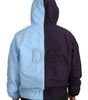 Dolce & Gabbana Black Blue DG Hooded Full Zip Men Jacket