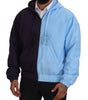 Dolce & Gabbana Black Blue DG Hooded Full Zip Men Jacket