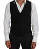 Dolce & Gabbana Black Virgin Wool Waistcoat Formal Vest