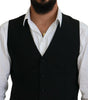 Dolce & Gabbana Black Virgin Wool Waistcoat Formal Vest