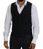 Dolce & Gabbana Black Virgin Wool Waistcoat Formal Vest