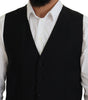 Dolce & Gabbana Black Virgin Wool Waistcoat Formal Vest