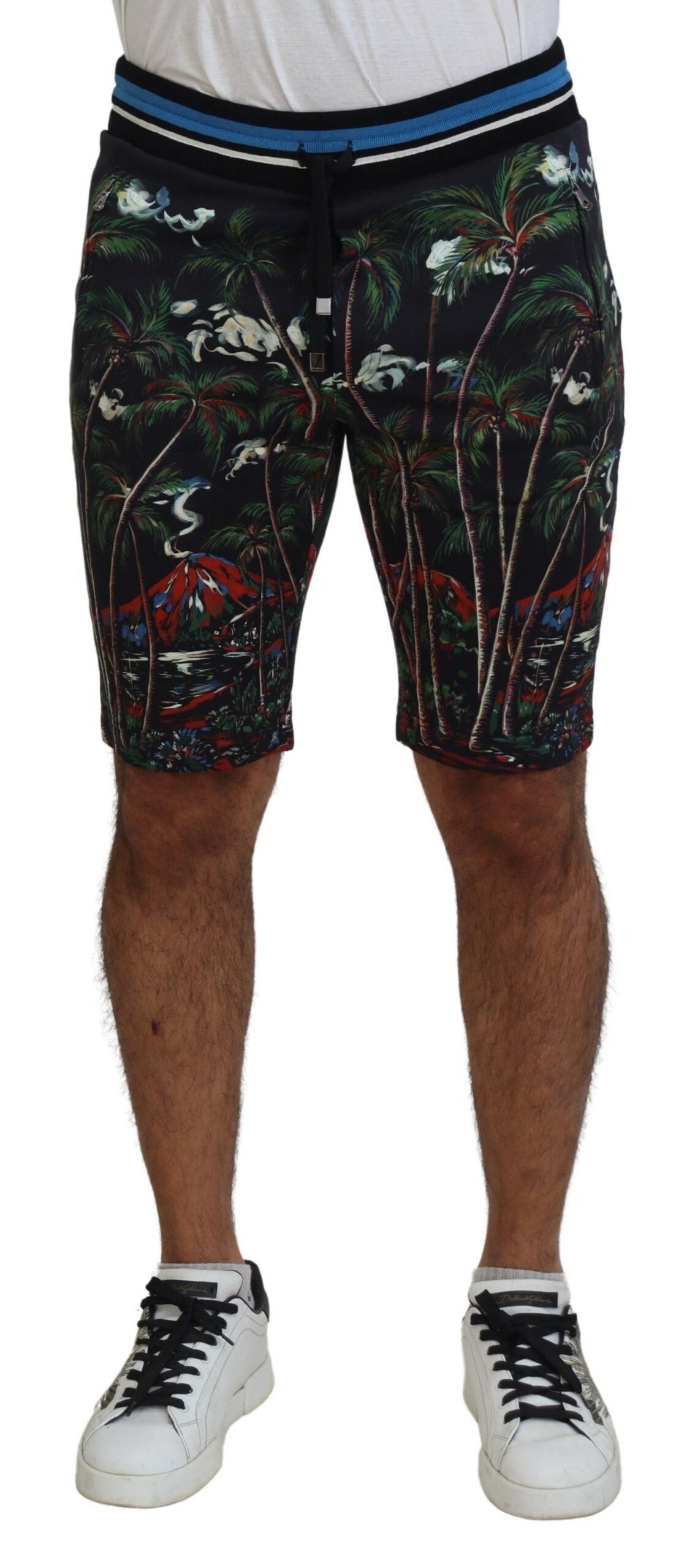 Short décontracté longueur genou à imprimé volcan Dolce &amp; Gabbana