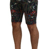 Short décontracté longueur genou à imprimé volcan Dolce &amp; Gabbana