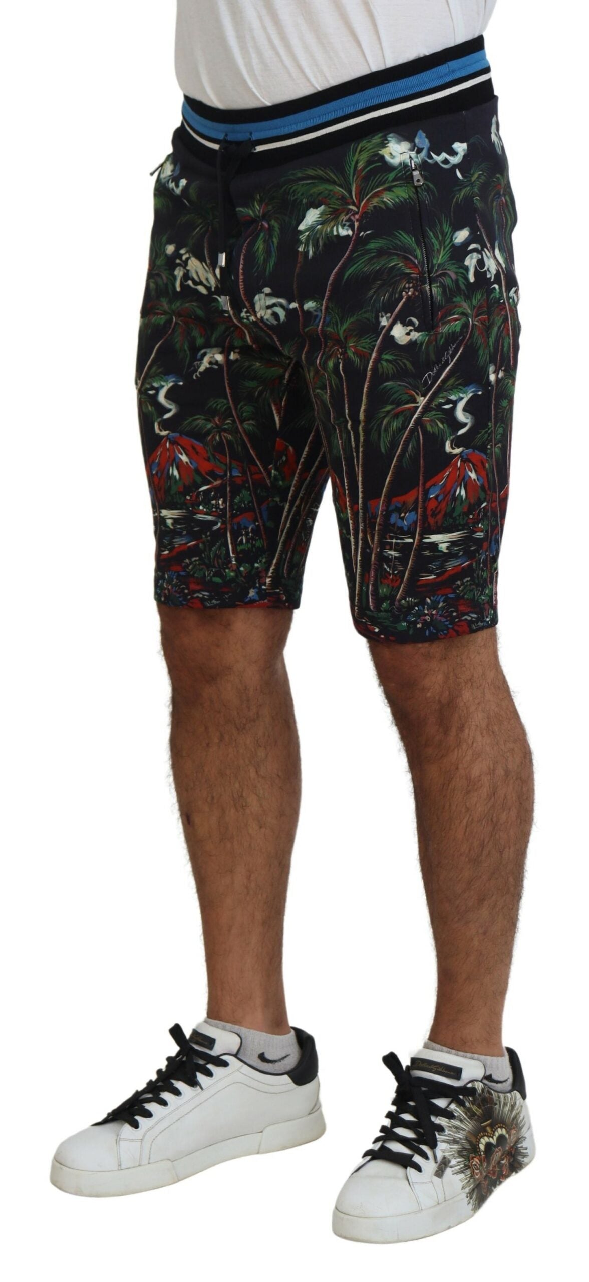 Short décontracté longueur genou à imprimé volcan Dolce &amp; Gabbana