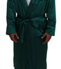 Robe de chambre élégante en soie Dolce & Gabbana en vert luxuriant