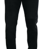 Dolce & Gabbana Black Angel Embroidery Skinny Denim Jeans