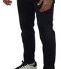 Dolce & Gabbana Black Angel Embroidery Skinny Denim Jeans