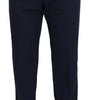 Dolce & Gabbana Dark Blue Cotton Chino Formal Pants