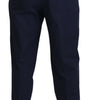 Dolce & Gabbana Dark Blue Cotton Chino Formal Pants