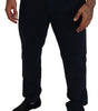 Dolce & Gabbana Blue Cotton Dress Formal Men Pants