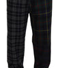 Dolce & Gabbana Multicolor Checkered Wool Men Jogger Pants