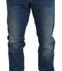 Dolce & Gabbana Blue Washed Skinny Cotton Denim Jeans