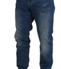 Dolce & Gabbana Blue Washed Skinny Cotton Denim Jeans