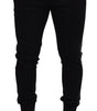 Dolce & Gabbana Black Wool Horseshoe Jogger Pants