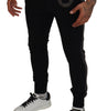 Dolce & Gabbana Black Wool Horseshoe Jogger Pants