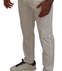 Dolce & Gabbana White Cotton Skinny Chino Pants