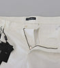 Dolce & Gabbana White Cotton Skinny Chino Pants