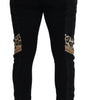 Dolce & Gabbana Black Polyester Skinny Jogger Men Pants