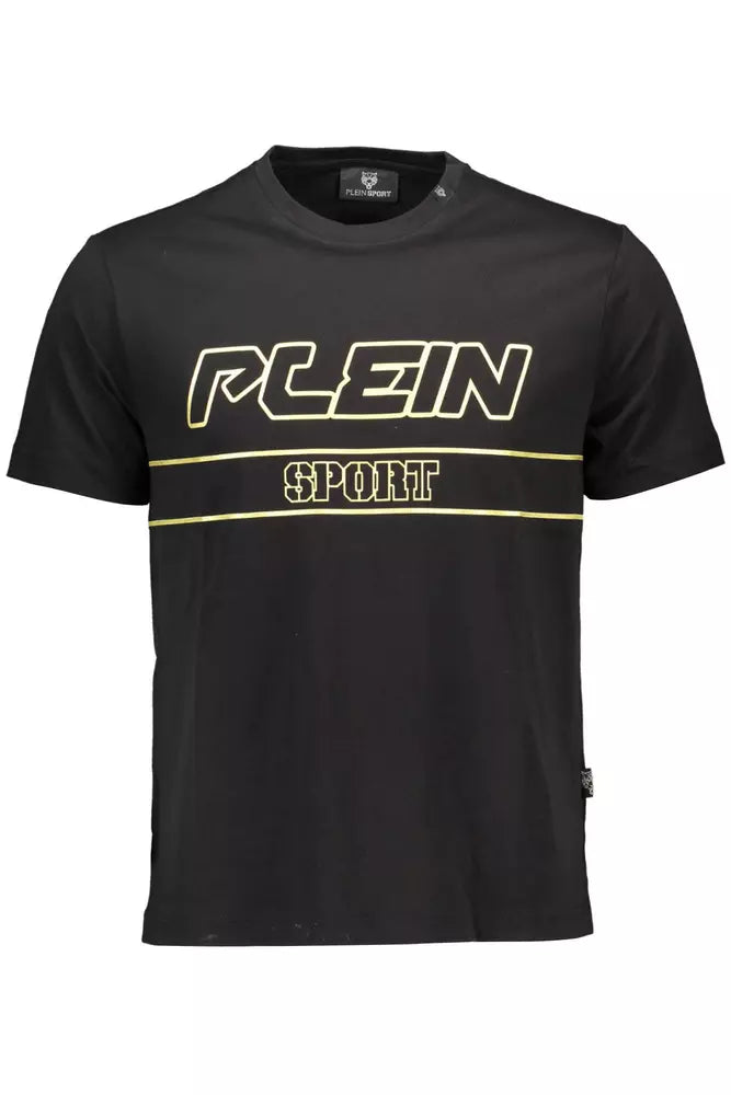 T-shirt homme en coton noir Plein Sport