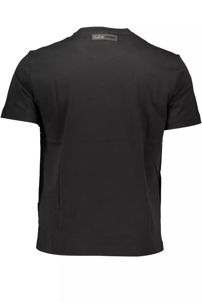 T-shirt homme en coton noir Plein Sport