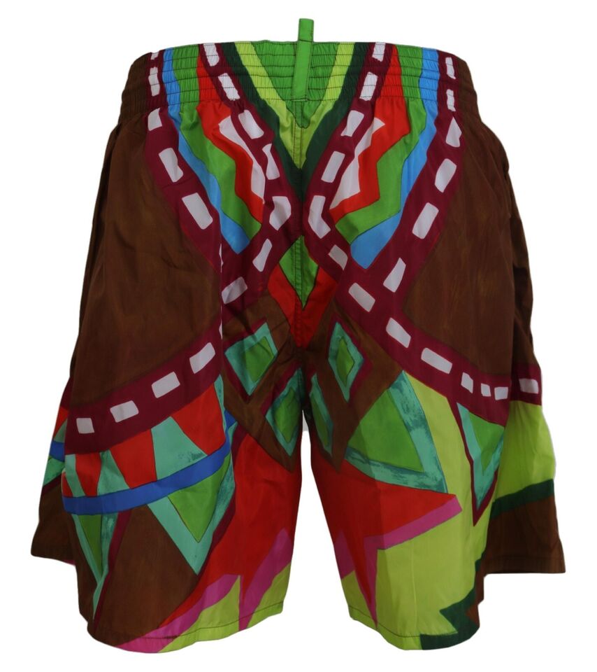Short de bain imprimé multicolore Dsquared² style boxer