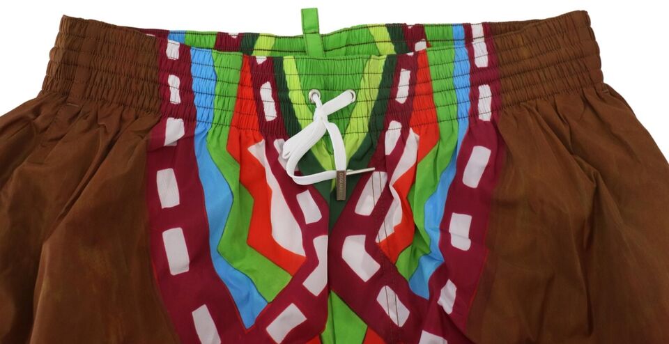 Short de bain imprimé multicolore Dsquared² style boxer