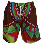 Short de bain imprimé multicolore Dsquared² style boxer