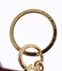 Dolce & Gabbana Elegant Brown Leather Keychain with Gold Detailing