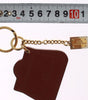 Dolce & Gabbana Elegant Brown Leather Keychain with Gold Detailing