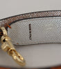 Dolce & Gabbana Orange Crystals Leather Bag Accessory Shoulder Strap