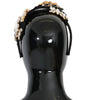 Dolce & Gabbana Black Crystal White Hair Parrucchiera Headband Diadem