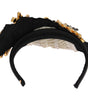 Dolce & Gabbana Black Crystal White Hair Parrucchiera Headband Diadem
