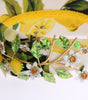 Dolce & Gabbana Yellow Lemons Sicily Crystal Diadem Tiara Headband