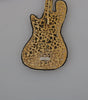 Dolce & Gabbana Gold Brass Beaded Guitar Pin Accessory Brooch