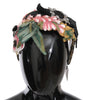 Dolce & Gabbana Multicolor Tiara Floral Crystal Bow Diadem Headband